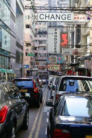 Dichter Verkehr in Causeway Bay - ImageShop
