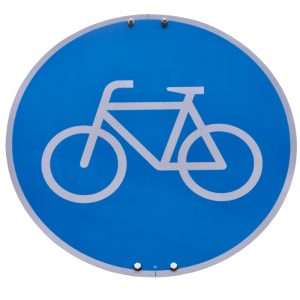 Schild für einen Fahrradweg