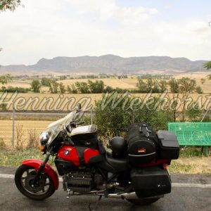 Motorrad und weite Landschaft - ImageShop