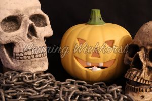 Totenkopf und Pumpkin auf Kette - ImageShop