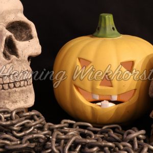 Totenkopf und Pumpkin auf Kette - ImageShop